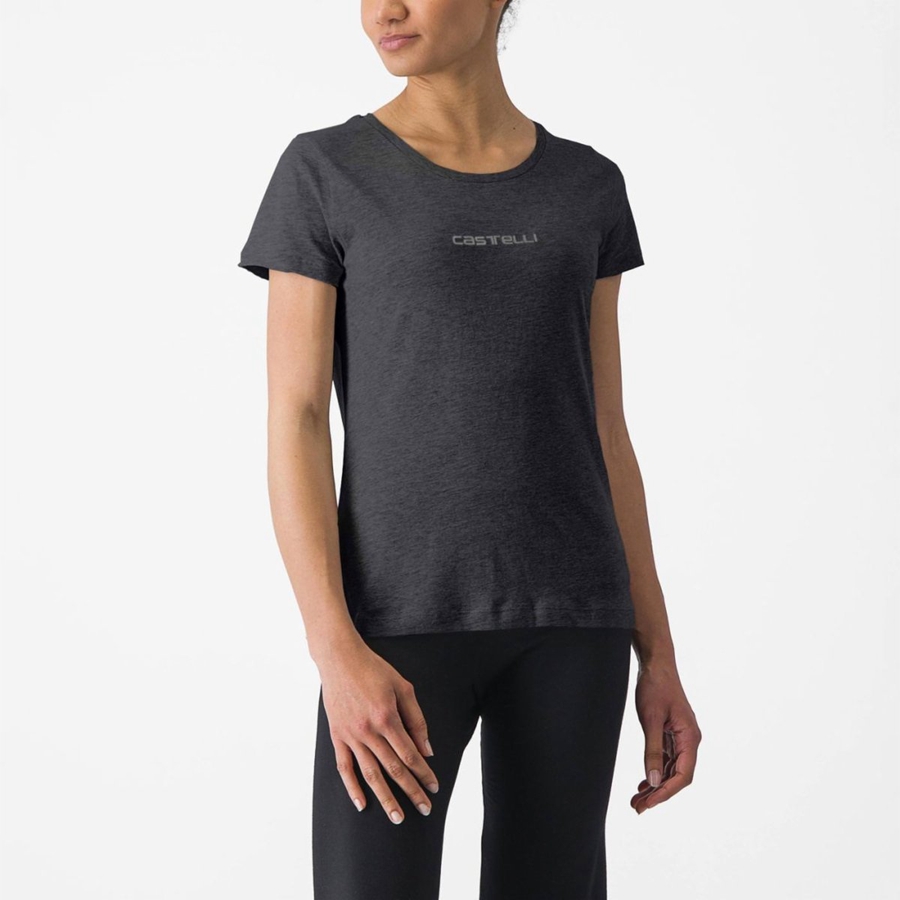 Casual Castelli CASTELLI CLASSICO W TEE Feminino Pretas | ZFRCB8964