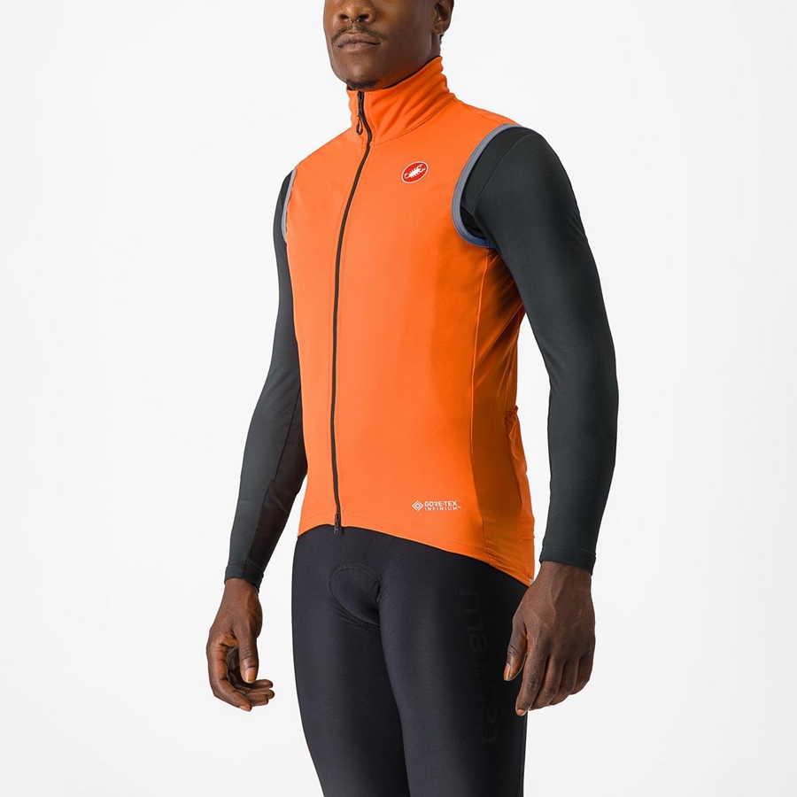 Colete Castelli PERFETTO RoS 2 Masculino Vermelhas Laranja | MXOLK8543