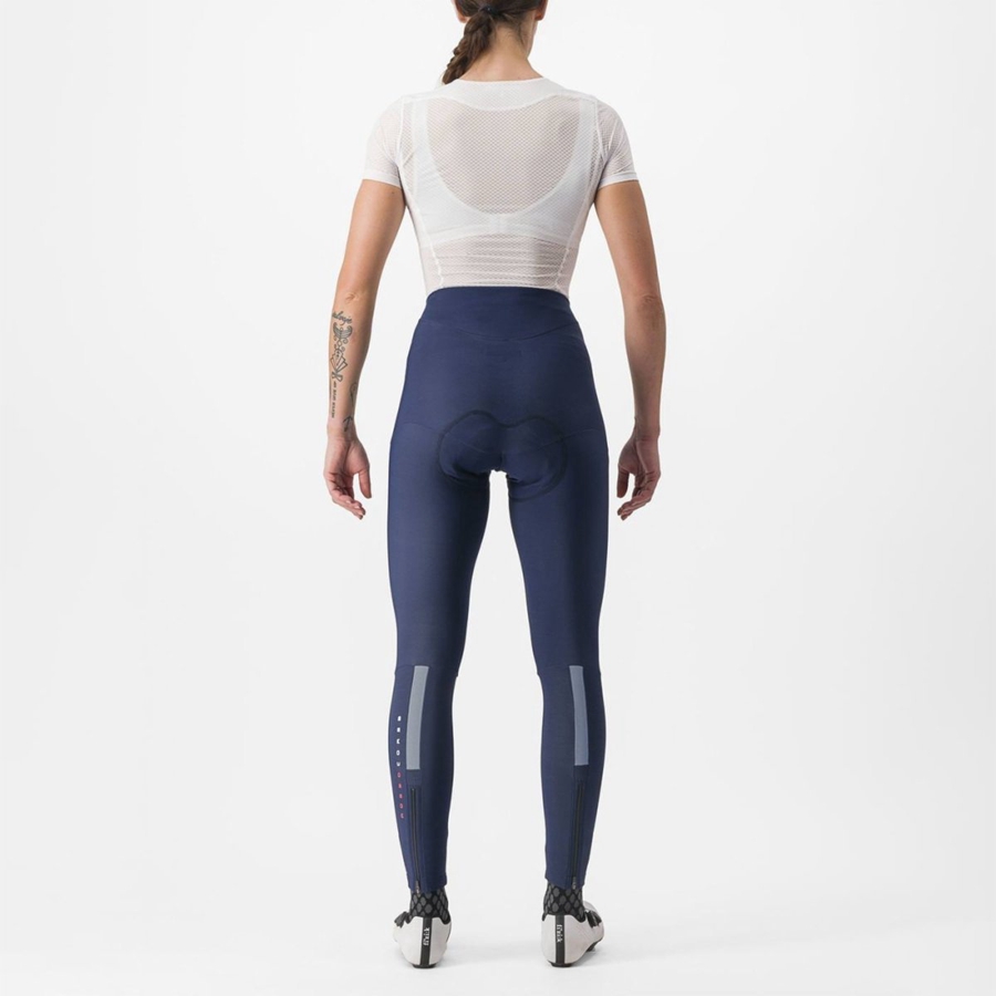 Leggings Castelli SORPASSO RoS W Feminino Azuis Prateadas | JGALI3415