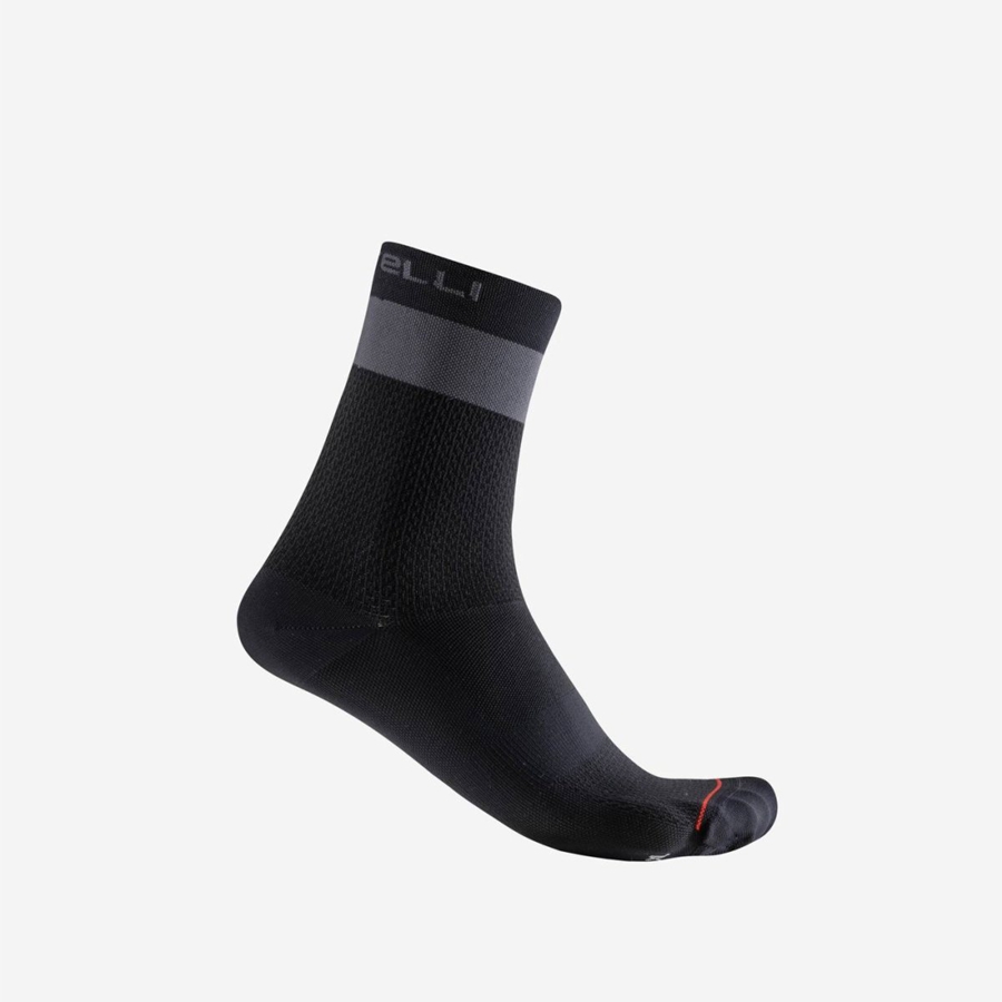 Meias Castelli PROLOGO LITE 15 Masculino Pretas Cinzentas Escuro | LPZDX8035