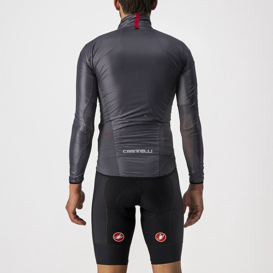 Proteção Castelli ARIA SHELL Masculino Cinzentas Escuro | AFEVY8725