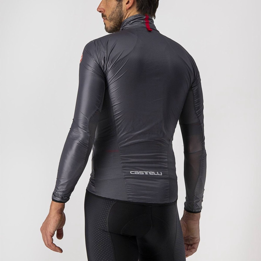 Proteção Castelli ARIA SHELL Masculino Cinzentas Escuro | AFEVY8725