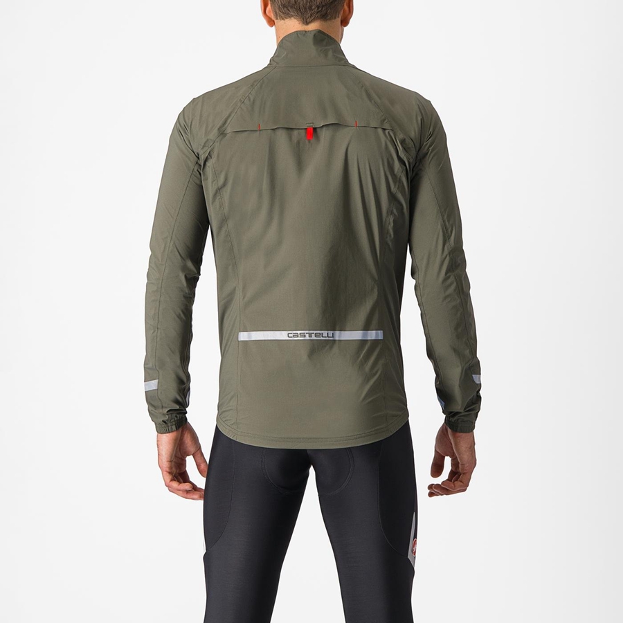 Proteção Castelli EMERGENCY 2 RAIN Masculino Verdes | LQBGY5270