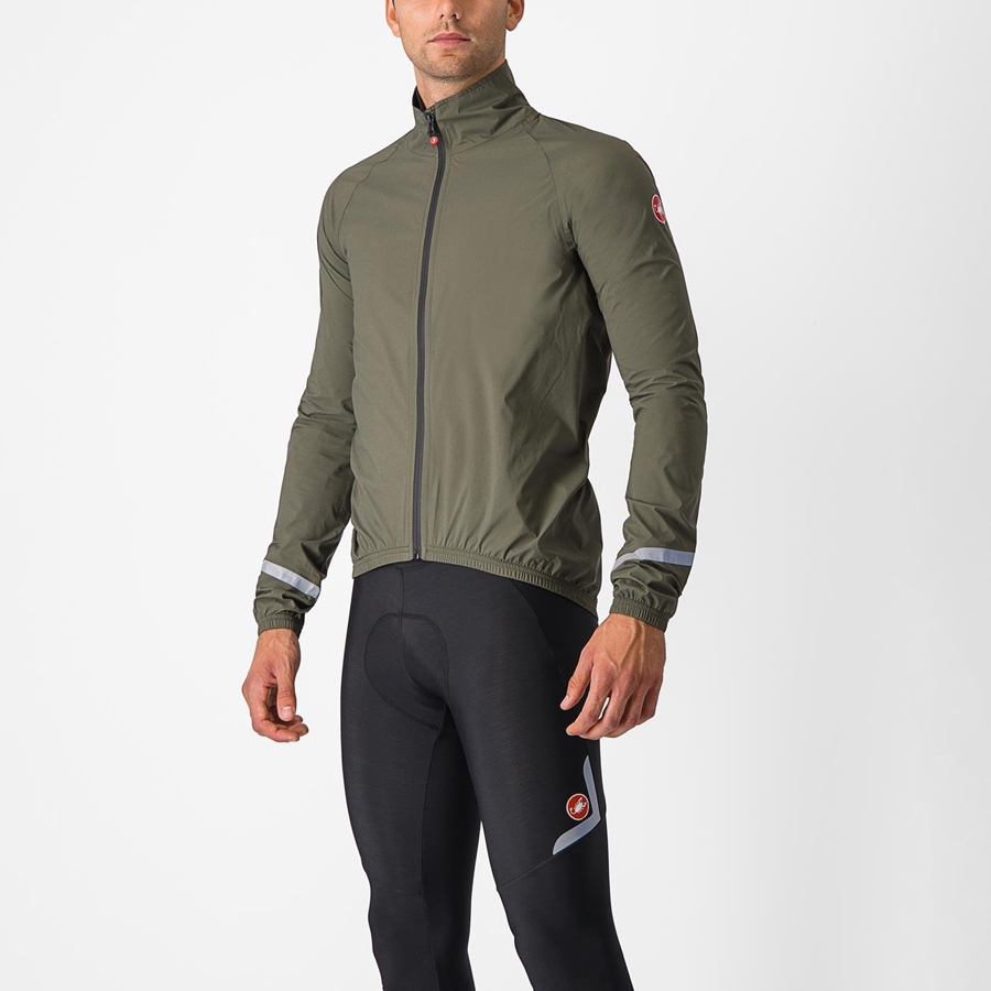 Proteção Castelli EMERGENCY 2 RAIN Masculino Verdes | LQBGY5270