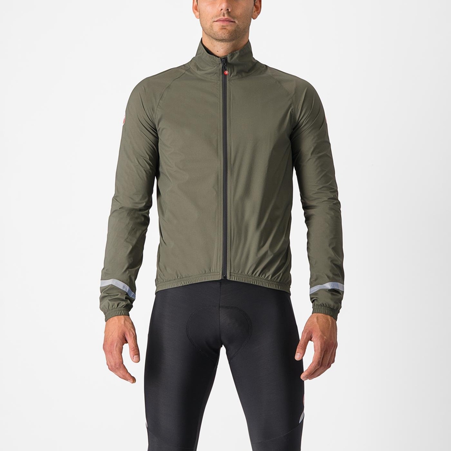 Proteção Castelli EMERGENCY 2 RAIN Masculino Verdes | LQBGY5270