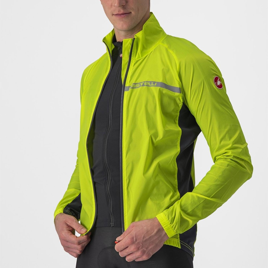 Proteção Castelli SQUADRA STRETCH Masculino Luz Verdes Cinzentas Escuro | LNPVS8307