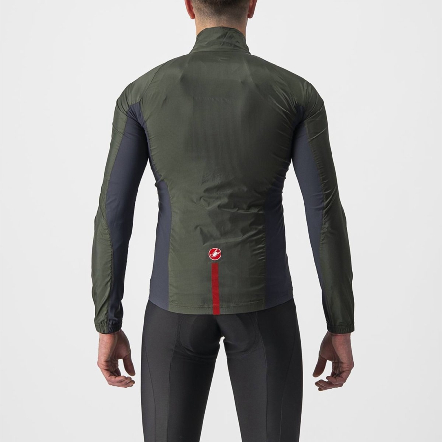 Proteção Castelli SQUADRA STRETCH Masculino Verdes Cinzentas Escuro | SHUPD5729