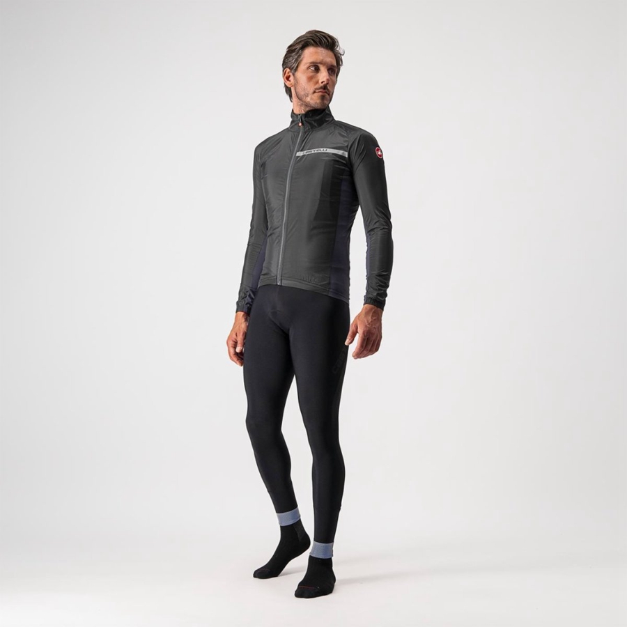 Proteção Castelli SQUADRA STRETCH Masculino Pretas Cinzentas Escuro | LKROC2035